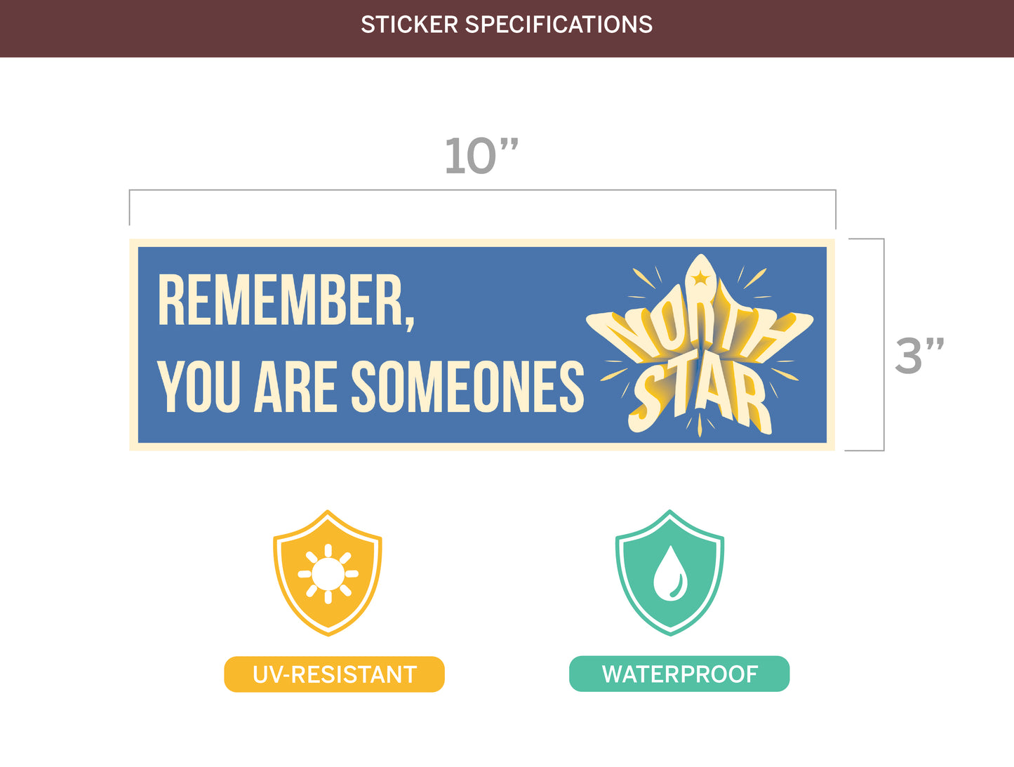 Inspirational Bumper Sticker - North Star